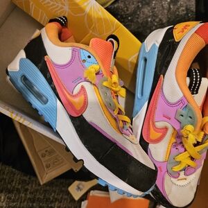 Nike Women's Multicolor Sneakers - Pink, Orange, Blue, Black